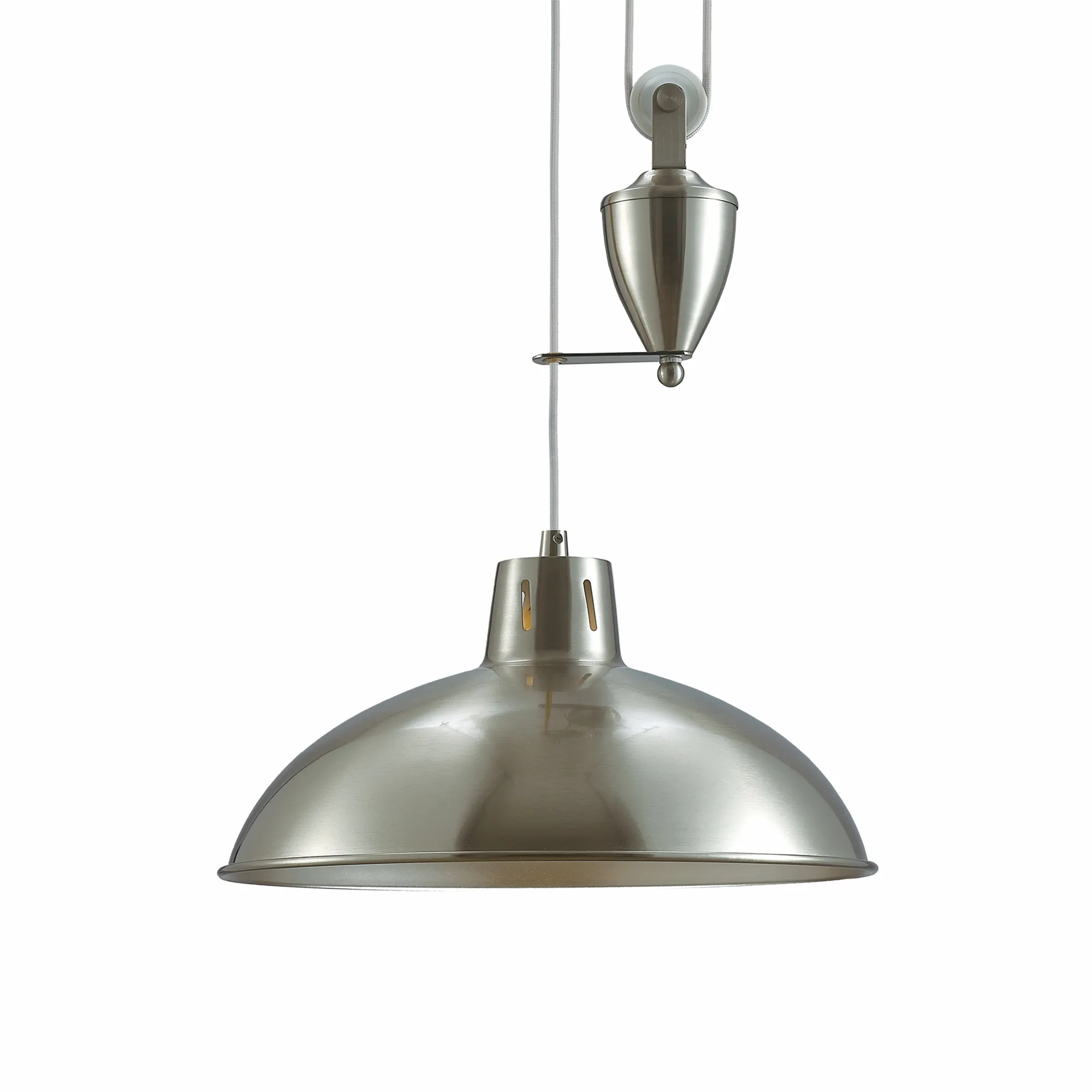 Wellington Pulley System Pendant 1 Light Satin Nickel D0148  Deco Wellington
